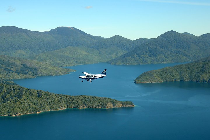 Flying above the Queen Charlotte Sound